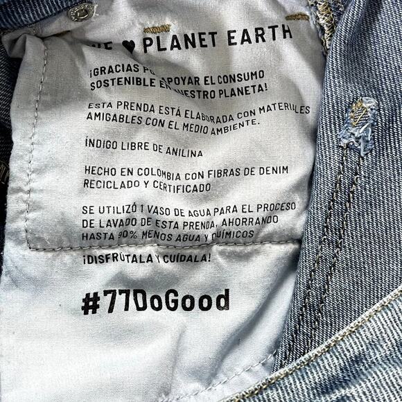 SEVEN.SEVEN DO GOOD SIDE SLIT WIDE LEG DENIM JEAN SIZE 4 - Picture 11 of 12